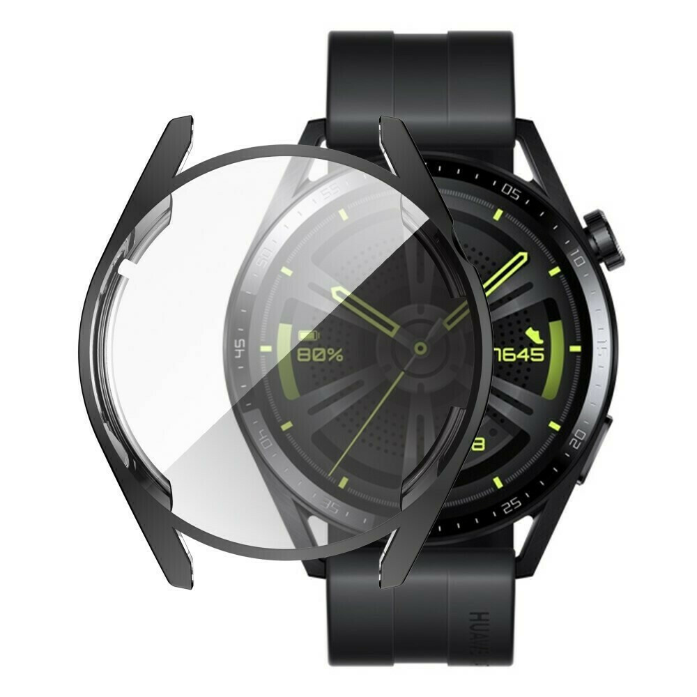 ΠΡΟΣΤΑΤΕΥΤΙΚΗ ΘΗΚΗ ΣΙΛΙΚΟΝΗΣ ΓΙΑ HUAWEI WATCH GT3 46ΜΜ ΜΑΥΡΗ