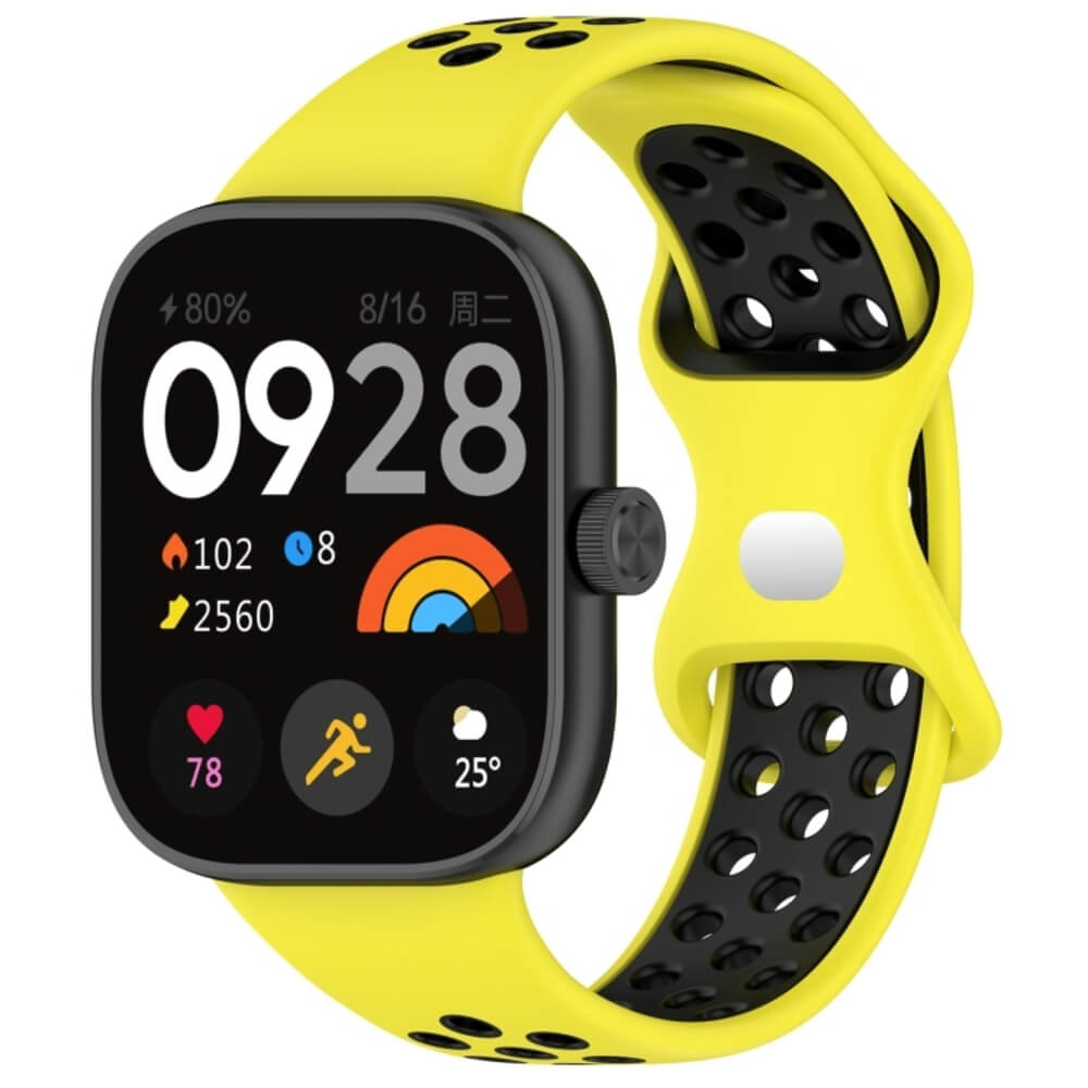 DUAL COLOR ΛΟΥΡΑΚΙ ΣΙΛΙΚΟΝΗΣ ΓΙΑ REDMI WATCH 4/5/XIAOMI 8 PRO ΚΙΤΡΙΝΟ/ΜΑΥΡΟ
