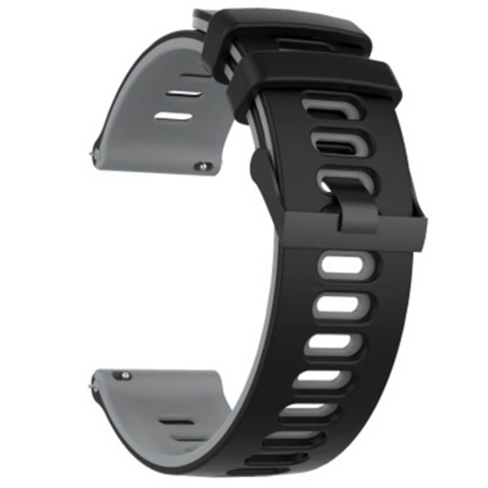 ΛΟΥΡΑΚΙ ΣΙΛΙΚΟΝΗΣ DUAL COLOR ΜΑΥΡΟ-ΓΚΡΙ ΓΙΑ XIAOMI REDMI WATCH 5 ACTIVE/5 LITE