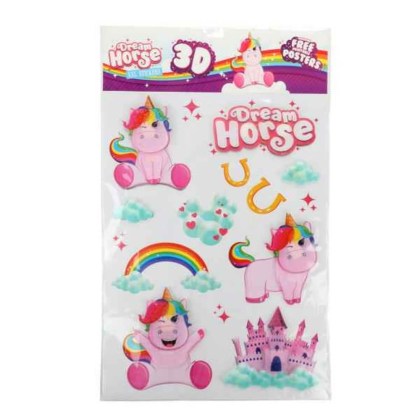 3d unicorn αυτοκόλλητα γίγας