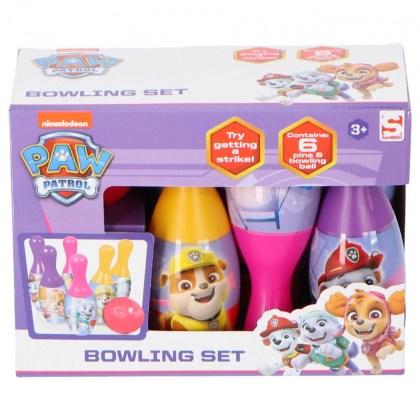 Σετ bowling paw patrol με 6 κορίνες και 1 μπάλα