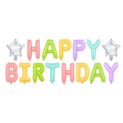 Αλυσίδα μπαλόνια happy birthday 395x35cm