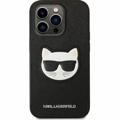 Γνήσια θήκη σκληρής σιλικόνης Karl Lagerfeld μαύρη για iphone 14 pro