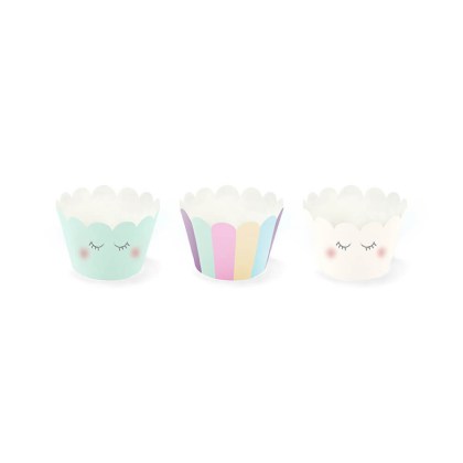 Χαρτάκια για cupcakes unicorn 6 τεμάχια 3 σχέδια