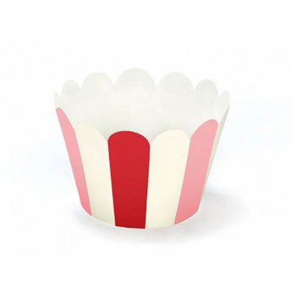 Χαρτάκια για cupcakes ριγέ 6 τεμάχια