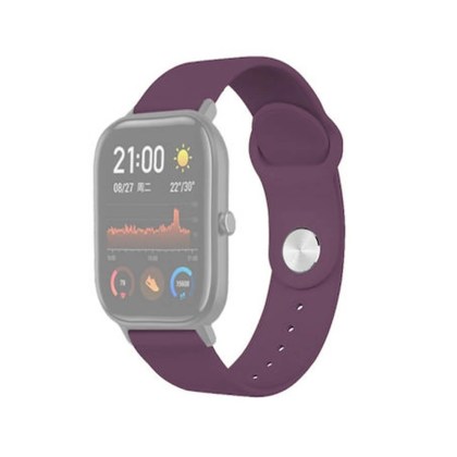 Χρωματιστό λουράκι σιλικόνης για smartwatch που αποσπάται εύκολα για συχνή αλλάγη.