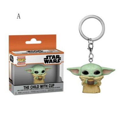 Funko pop μπρελόκ Star Wars the child with cup